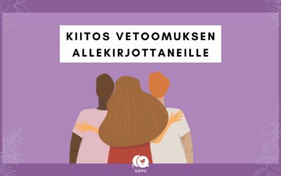 Kiitos! 25 organisaatiota ja 83 yksityishenkilöä liittyi vetoomukseemme